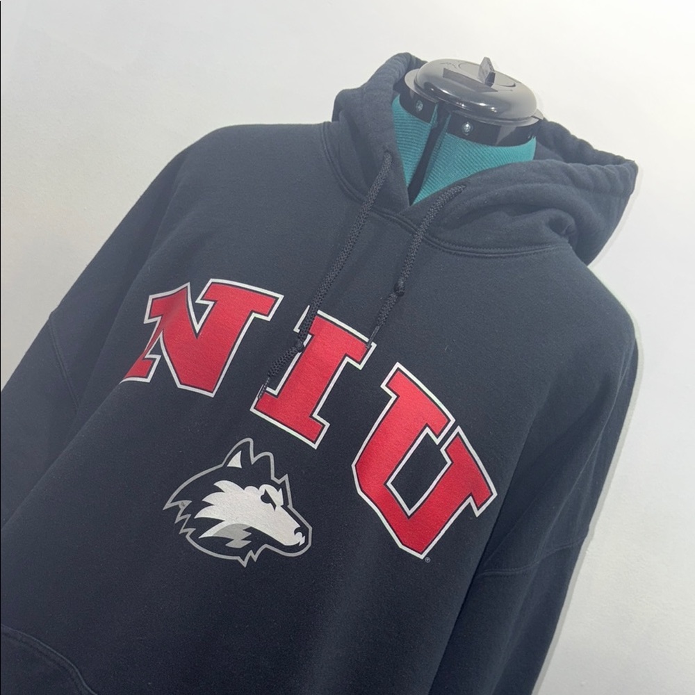 VGUC: Gildan Black and Red Sweatshirt Hoodie